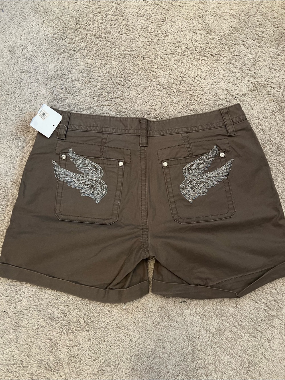 Miss Me Embellished Wing Pocket Shorts NWT Size 31 Western Y2K - Picture 10 of 14